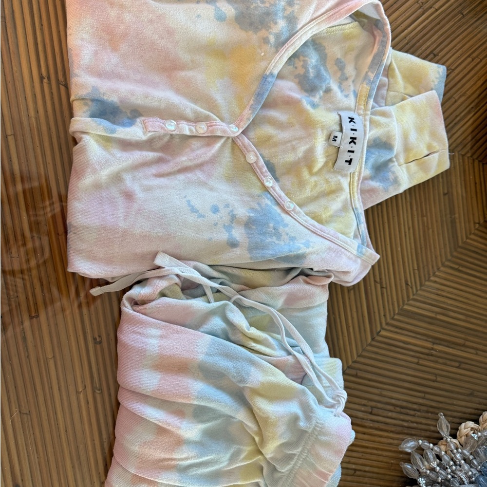 Women's Tie-Dye Pajama Set - Multicolor